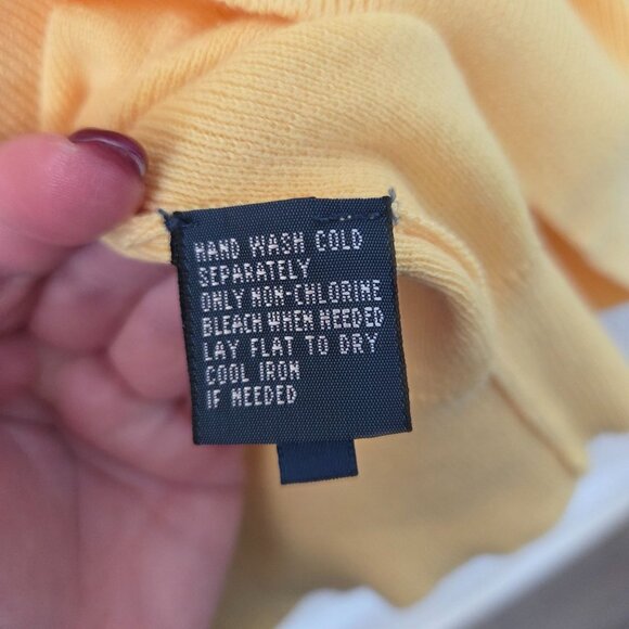Polo Ralph Lauren Mens XL Yellow V-Neck Sleeveless Sweater Vest 100% Pima Cotton - Picture 6 of 8